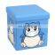 RTS Factory Wholesale Modern cartoon pattern Printing pvc leather folded storage ottoman