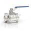 THD stainless steel cf8m 1000wog 3pc type butt weld  Manual Operated ball valve