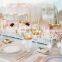 Beveled edge mirror tiles for wedding centerpiece mirror candle plate