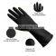 Sunnyhope industrial Chemical resistant black long latex rubber PPE work gloves