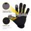 HANDLANDY Vibration-Resistant Non-impact Breathable Flexible Touch Screen Fingertips mechanic leather safety work gloves