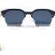 made by hand wood temple semi rimless half frame rimmed polarized sungalsses