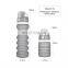 Eco-friendly 500ML BPA Free Silicone Foldable Sports Bottles Outdoor Bike Drinking Plastic Collapsible Water Bottle