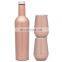 Amazon popular sale leakproof double wall vacuum insulated stainless steel wine bottle set for gifts