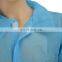 PP Non Woven Medical Lab Coat Disposable Blue Laboratory Coat With Pocket