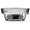 Replacement RS4 car front grille for Audi A4 center honeycomb mesh  bumper grill no logo quattro style 2005-2007