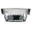 2008-2012  Front Bumper grill for Audi A4 B8 A4L center honeycomb mesh grille Chrome black silver grill for RS4 style