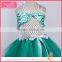 Light Gauze viridity ribbon beautification knee skirt fluffy voile girl's dress children frocks designs