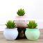 Cute Round Flowerpot With Artificial Flowers,Green Plants,Home Decoration Pottery Flower Pots Planters Potting Pots