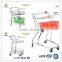 Japan Style unfolding pink color Shopping Trolley smart Cart