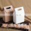 Custom Logo Folding Craft Cardboard Take Away Food Snacks Paper Bags Recycle Portable Brown Kraft Paper Bag with Handle