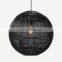 Round Rattan Lampshade Black rattan pendant light wicker ceiling light decor manufacturer