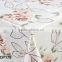 #DP170 clear rosettes PVC printed wedding tablecloth