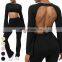 Wholesale Sports Clothing Long Sleeve Crop Top Flare Leggings 2 Piece Suit Custom Workout Wear Women Yoga Set Gym Fitness Sets