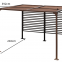 3*4m aluminum outdoor flat top pergola sunshade powder coated with sling cover