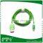Manufacturer Nylon Fabric Braided Micro Usb Cable,usb Data Cable, Colorful Fabric Nylon Braided Usb Cabel for Charger
