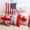 Modern Style US UK Canada National Flag Linen Cotton Cushion Cover For Sofa Car Bed Seat Pillow Case