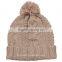 Wholesale Fashion Custom Acrylic and Wool Winter Knitted Beanie Hat