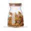 Customized food storage glass jars with bamboo lid in a variety of sizes