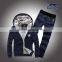 New Arrival Custom Fashion Embroidery Sweat Suit Jogging Suits with Fur Lined