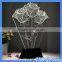 Hogift hot selling LED USB table lamp creative 3d rose-shaped acrylic battery table lamp MHo-230