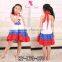 Wholesale 4th of July baby girls summer dresses with animal owl pattern