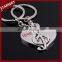 New Arrival promotional metal music symbol heart couple Keychain/