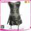 High Quality Black Women Real Tigh XXL Sexy Leather Corset