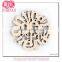 Laser Hollow Cut Letter Shape Natural Wood Coaster (Wooden craft in laser Cut & Engraving)