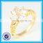 2015 new style bloom style crystal titanium wedding ring