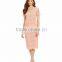 Allover Lace Scalloped Fashion Pencil Lace Blouse and Skirt