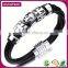 Ally Express Wholesale Bracelet Black Leather Lion Men Bracelet