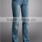 OEM personalized high quality comfort denim casual women flare leg boot out distressed ladies long jeans