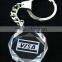 Octangle Crystal Key Ring With LED Light