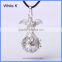 New Arrival Hollow Chime Box Pendant For DIY Angel Cage Sound Bell Beads Harmony Pregnancy Necklace BAC-M005