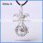 New Arrival Hollow Chime Box Pendant For DIY Angel Cage Sound Bell Beads Harmony Pregnancy Necklace BAC-M005