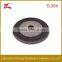 Flap wheel with shaft for stainless steel polishing materials