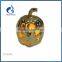 unique golden halloween pumpkin with tealight holder ceramic pumpkin