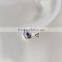 austrian crystal black pearl stud earrings