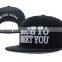 design your own snapback hats 3d embroidery