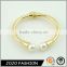 Custom Jewelry Wholesale Gold Stainless Steel Bracelets Bangles With Double Beads