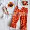 2016 new hot sale baby girls thanksgiving outfits turkey fall children boutique clothing