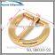 D buckle in real gold finish for handbag half-ring buckle half-round pin buckle