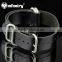 Infantry Military Leather Sport Real Leather Black Belts for Watch