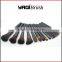 Golden makeup bag wholesale 18 piece brush set