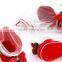 Christmas Decorations Red Flocking Boots S-M-L Xmas Accessories Candy Stockings Holder Novelty Gift Bags for Home Party Use YA