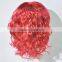 Halloween Red short kinky curls wig synthetic costume wig N270