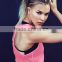 Pink girls mesh insert sports tank tops dri fit gym wear