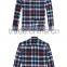 High Quality Cotton Casual Style Flannel Long Sleeve Plaid Shirt For Men