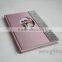 Blush Silk Covor Wedding Guest Book with photo frame
